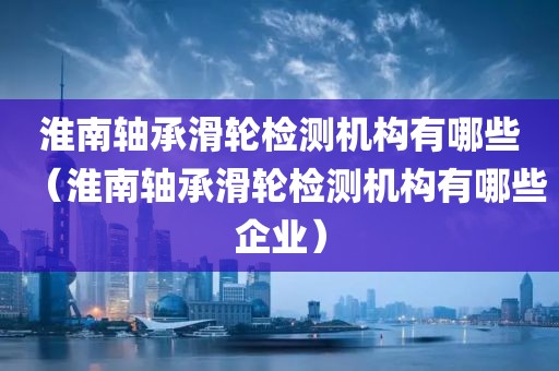 淮南轴承滑轮检测机构有哪些（淮南轴承滑轮检测机构有哪些企业）